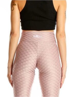 Booty by Brabants Pink Textured High-Waist Activewear Leggings